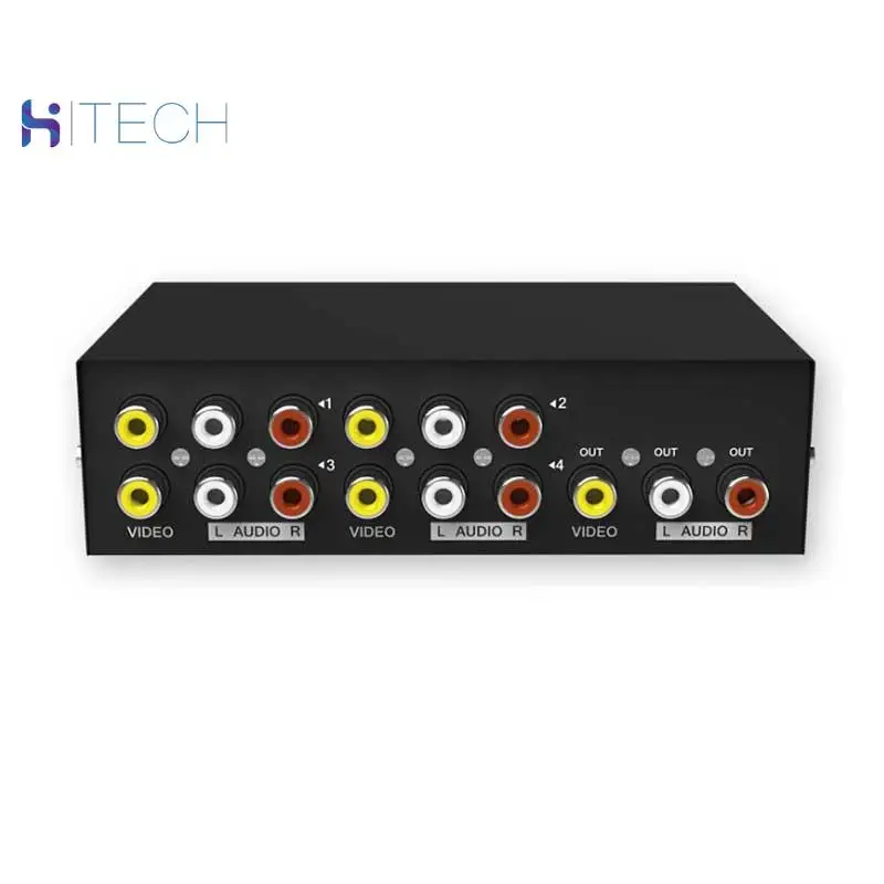 

converter composite switcher audio and video audio video switcher audio and video switcher set-top box DVD 4-port AV