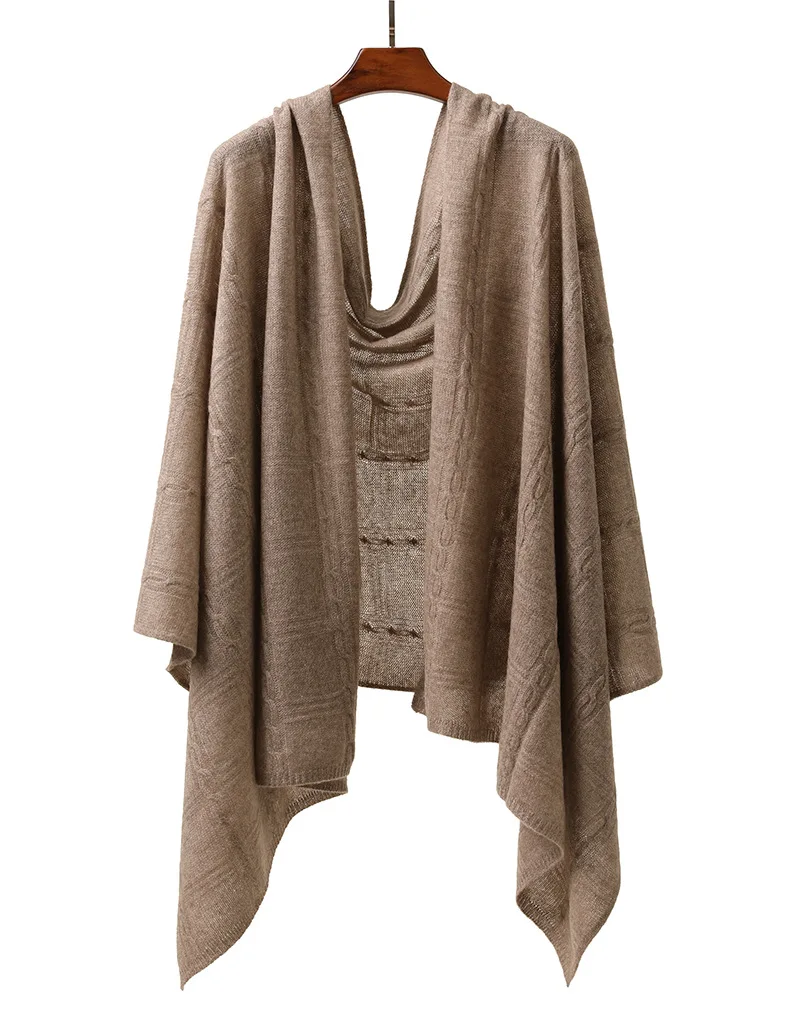 Naizaiga кашемир вязание утолщаются женские брендовые Роскошные пашмины теплая шаль, SN244 - Цвет: 05