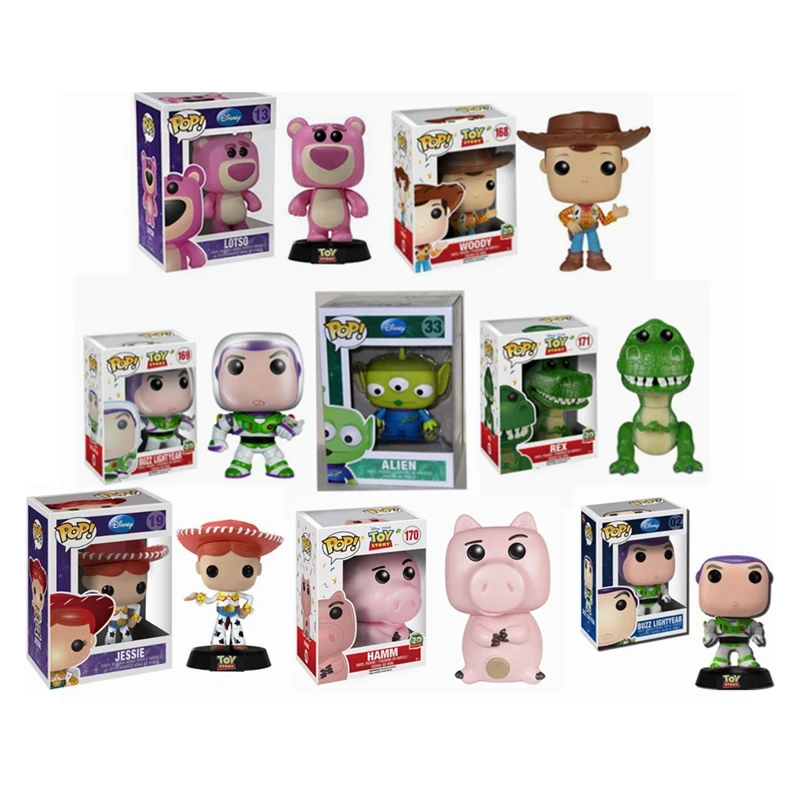 Экшн фигурки FUNKO POP TOYSTORY REX 171 # Doll LOTSO #13 ALIEN #33 игрушки для детей подарок|Игровые и