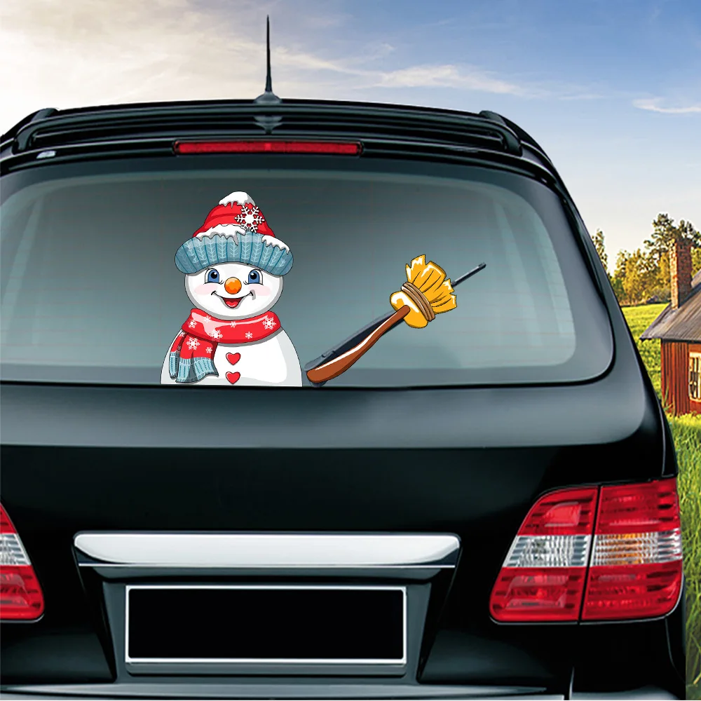 

Car Stickers Car Cartoon stickers Santa Claus Wizard wiper sticker Removable rear windshield wiper sticker Car styling sticker