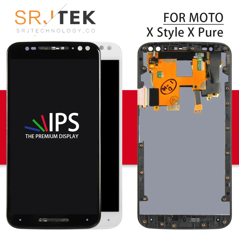 Srjtek 5," для Motorola Moto X style x3s X3 style XT1570 XT1572 XT1575 ЖК-дисплей сенсорный экран дигитайзер полная сборка Рамка