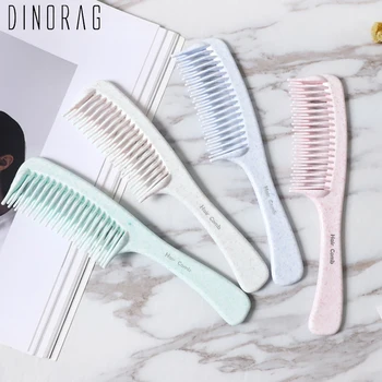 

Dinorag 1PC Salon Hairdressing Anti-static Handle Wide Tooth Hairburshes Hair Comb Detangling Massage Styling Tools