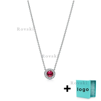 

XL TFX TTFF Rllen Original Popular Brand Red Diamond Necklace Suitable for Women's Party Jewelry Wholesale Free Delivery.