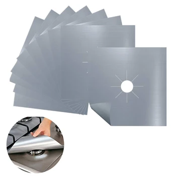 

Stove Burner Covers(10 Pack), Reusable Gas Range Protectors Stovetop Burner Liners For Kitchen, Heat Resistant, Cuttable, Dishwa