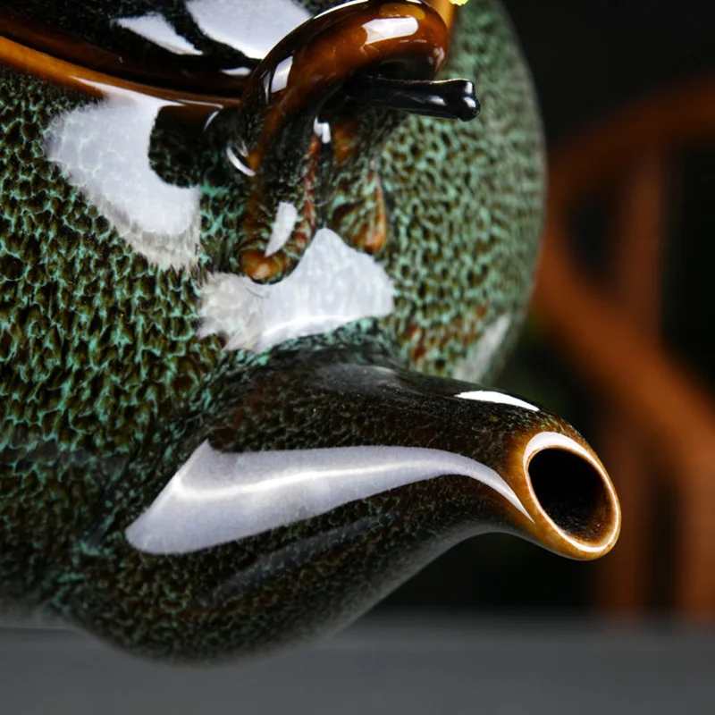 Large Capacity teapot 700ml Ceramics coffee pot with beam pot tea set small teapot tea cup household flower tea making teapot