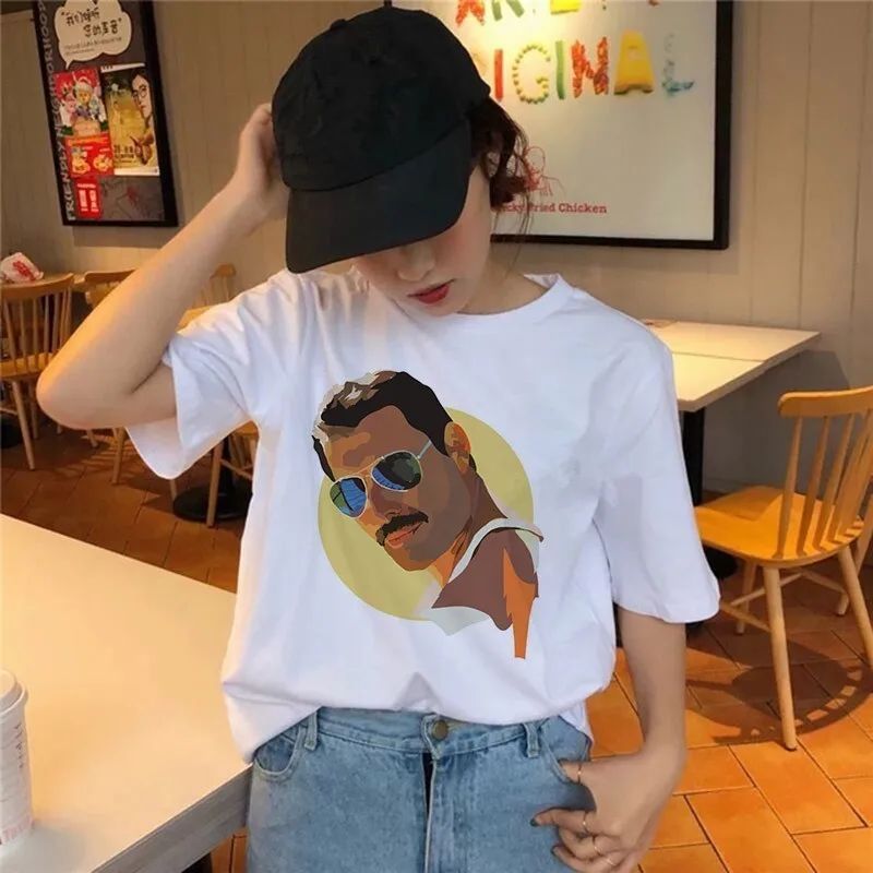 Футболка Freddie Mercury с изображением королевской группы женская футболка в стиле хип