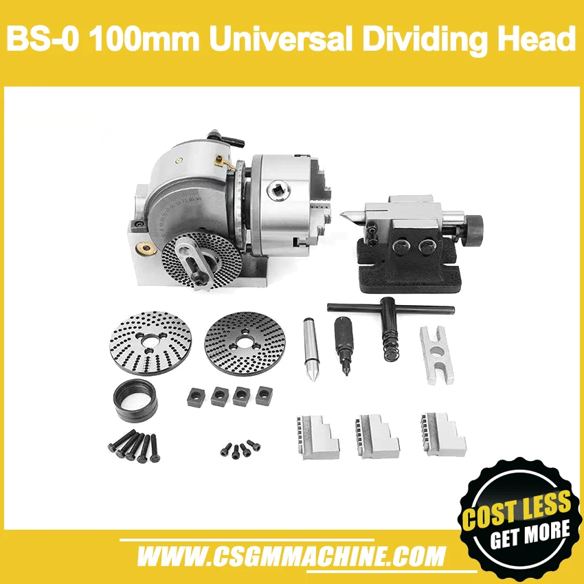 BS-0 Precision Dividing Head With 5/" 3-jaw Chuck /& Tailstock For CNC Milling New