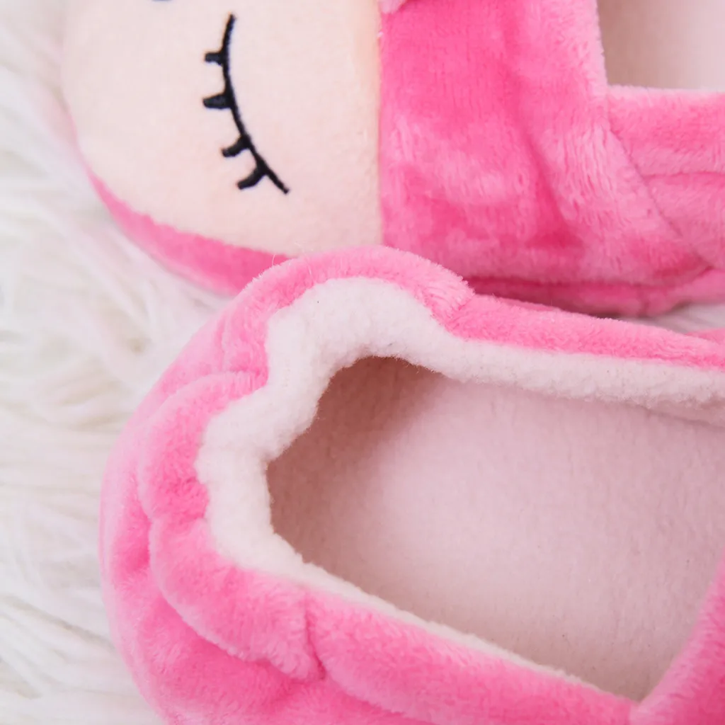 Повседневная обувь для малышей; Детские теплые фланелевые хлопковые мягкие тапочки на подошве с героями мультфильмов; детская теплая зимняя обувь;# LR2