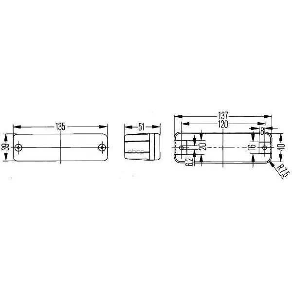 2ba 002 939-251_указатель Поворотов! Universal Hella 2ba002939251 HELLA арт. 2BA002939251