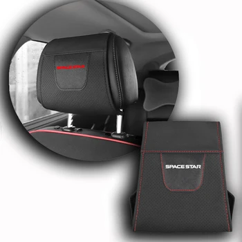 

1pc Car Headrest Protector Cover For Mitsubishi Space Star Leather Interior Car Storage Bag Accessories