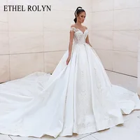ETHEL ROLYN Luxury Ball Gown Wedding Dresses For Women Royal Beaded Lace Appliques Off Shoulder Wedding Gown Vestidos De Novia 1