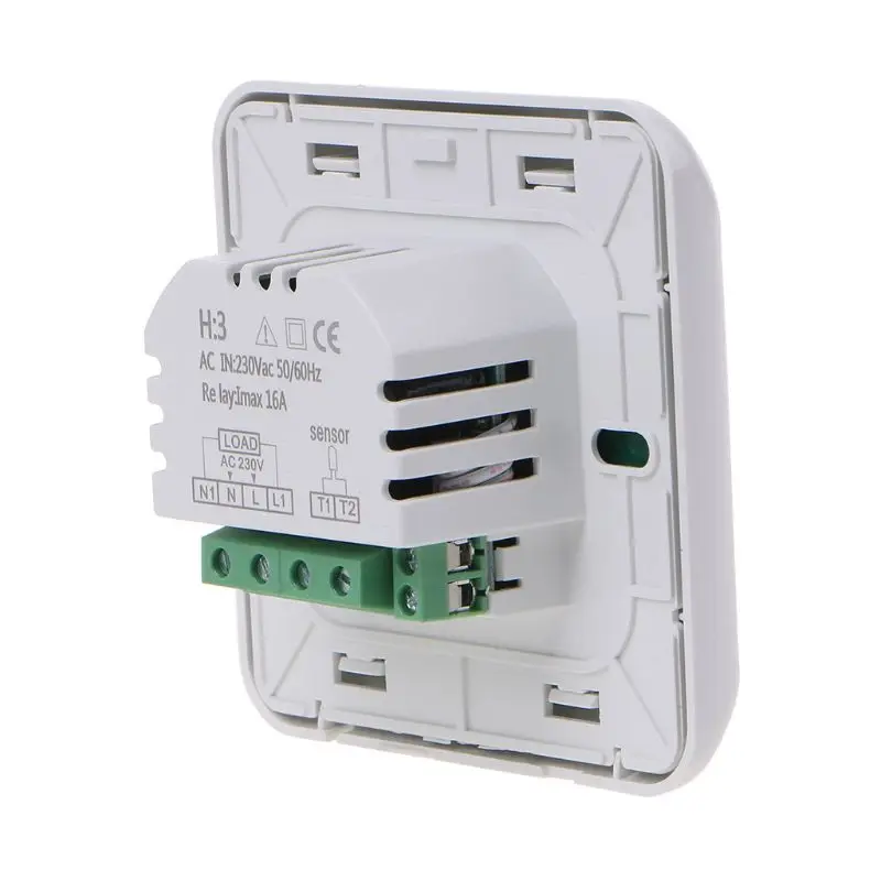 Goedkoop Thermoregulator Touch Screen Verwarming Thermostaat voor Warme Vloer, Elektrische Verwarming Systeem Temperatuur Controller Met Kid Slot