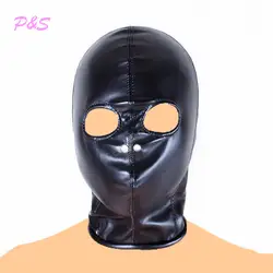 Капот маска сексуальная Связывание кожаный капюшон БДСМ эротические игры для взрослых секс-игрушки сдержанные Brinquedos Sexuais жгут Juguete для пар