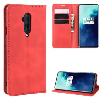 

For OnePlus 7T /7T Pro Advanced Comfortable Feel Double Magnetic Flip Card Slots Stand Wallet One Plus Phone Leather Case Cover