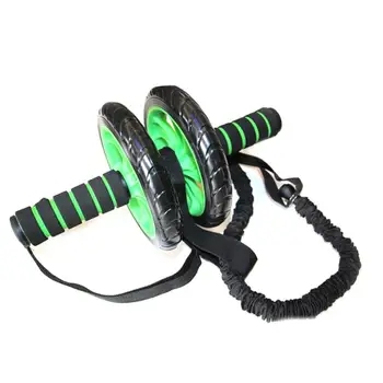 

Dual ABS Abdominal Roller Wheel Workout Exerciser Fitness Gym Roller Exercise Dual Wheel Body Strength Gym Home Fitness Training
