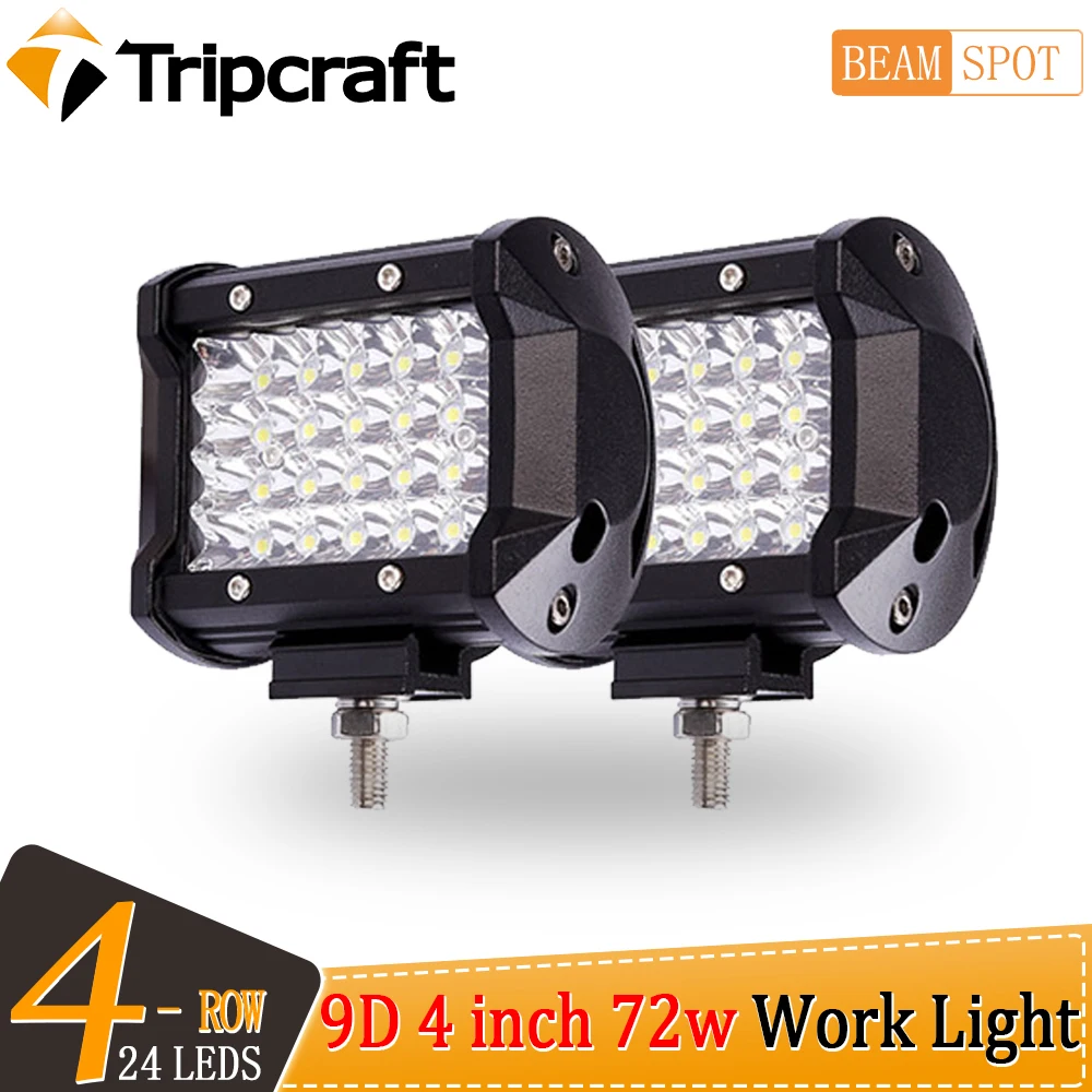 Tripcraft 9D Quad рядов 4 дюймовый светодиодный бар светильник для автомобиля