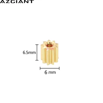

1pc 9T 6*6.5*2mm 6*7*2mm 7.3*7.5*2mm copper gear for 130 140 260 280 motor brass
