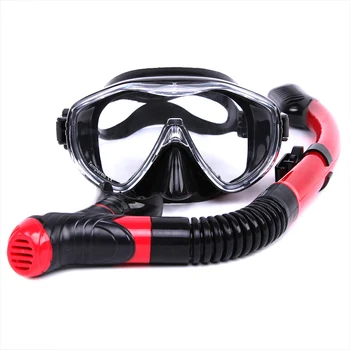 

Swimming Goggles Wide View Anti-fog with Dry Breath Snorkel for Diving Summer H7JP