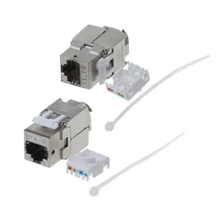 1pc rj45 keystone cat6 cat6a protegido ftp módulo de liga de zinco keystone jack adaptador conector de rede
