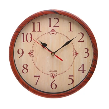 

Circle wall clock, wood grain, Arabic numerals, d = 30 cm, 3620948