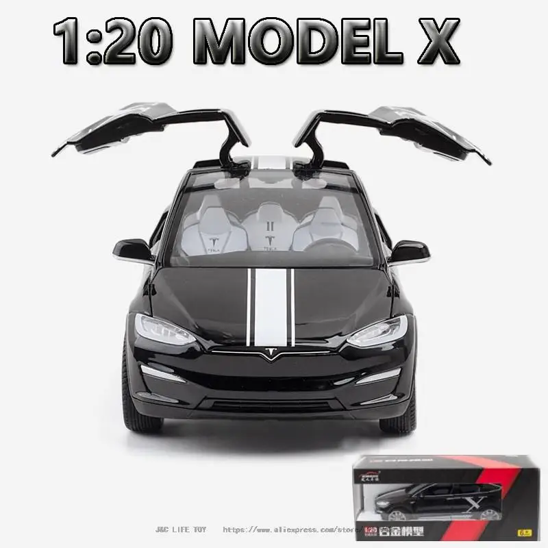 1:20 Tesla MODEL X модель автомобиля из сплава литой и игрушечный автомобиль игрушечные