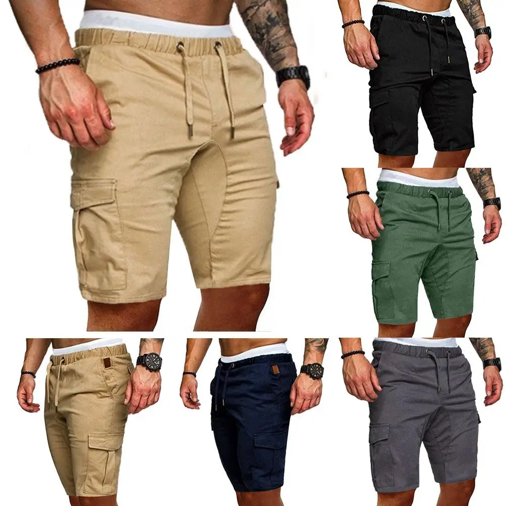 

Men Fashion Shorts Drawstring Cargo Pants Outdoor Sports Beach Jogger Sweatpants