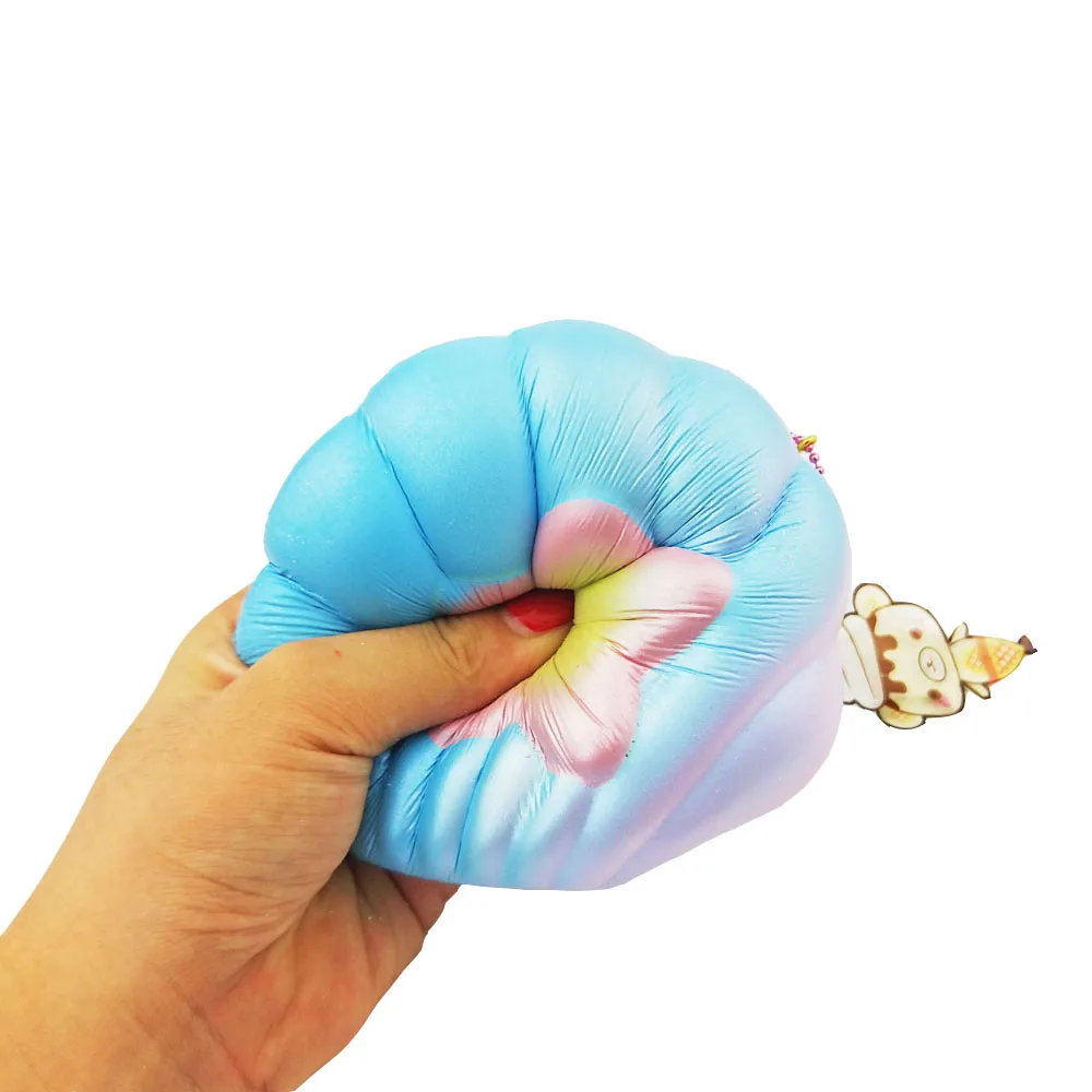 Creamiicandy мягкий Радужный пляжный ракушка хлеб squishies медленно поднимающийся мягкий хлеб сладкий ароматизированный подарки игрушки снятие стресса