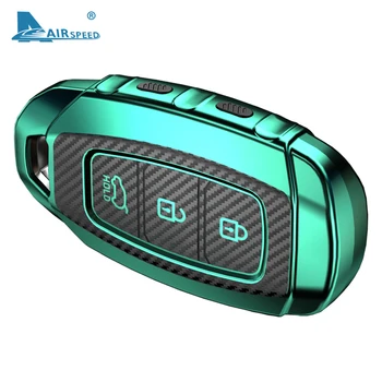 

AIRSPEED for Hyundai i30 Solaris Azera Elantra Grandeur Accent Santa Fe Ig 2018 2019 TPU Carbon Fiber Key Case Shell Accessories
