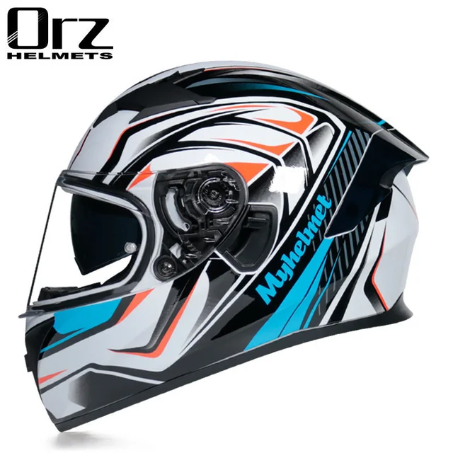 Full Face Motorcycle Helmet Double Lens 