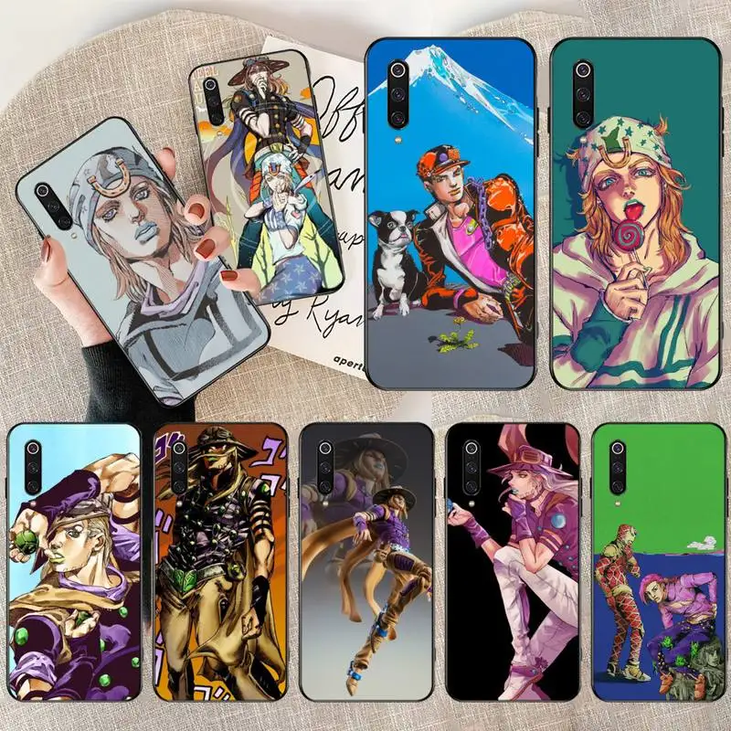 Мягкий черный телефонный чехол с гироскопом Zeppeli Jojo Steel Ball Run для Xiaomi Mi9 9SE 8SE Pocophone F1