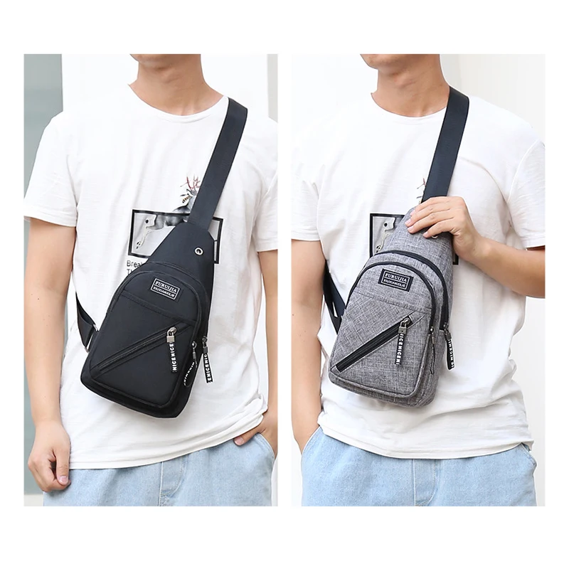 Открытый Оксфорд Повседневное застежка молния пакеты Для мужчин мешок слинга с