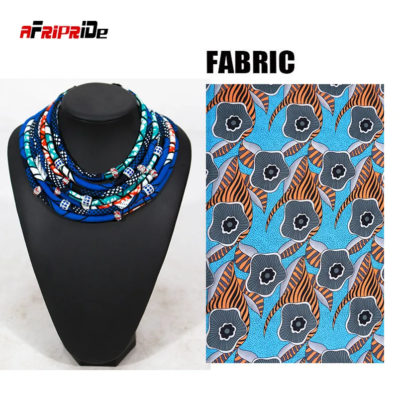 Hot Sale African Style Multi Stands Transparent Bead Rope Statement Necklace for Best Christmas Gift WYA064