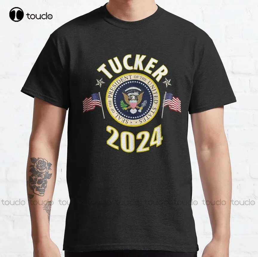 

Tucker Carlson For President 2024 Classic T-Shirt T-Shirts For Women Custom Aldult Teen Unisex Digital Printing Tee Shirt Xs-5Xl