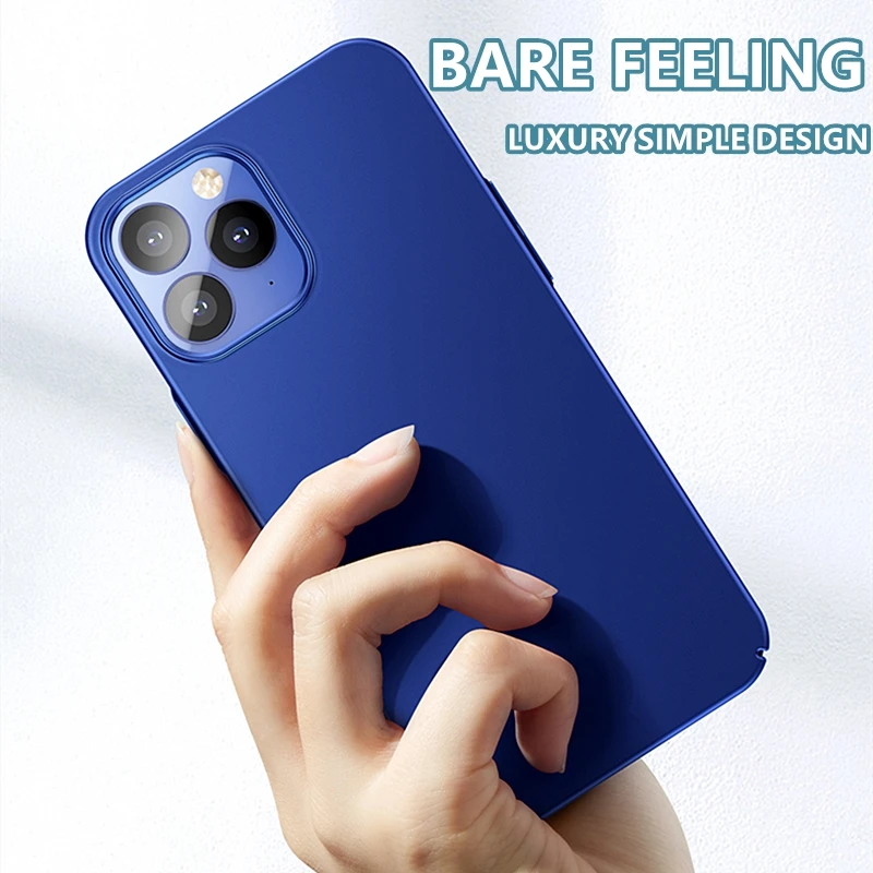 Sleek Matte Shockproof Ultra-Thin Phone Case - Solid Color