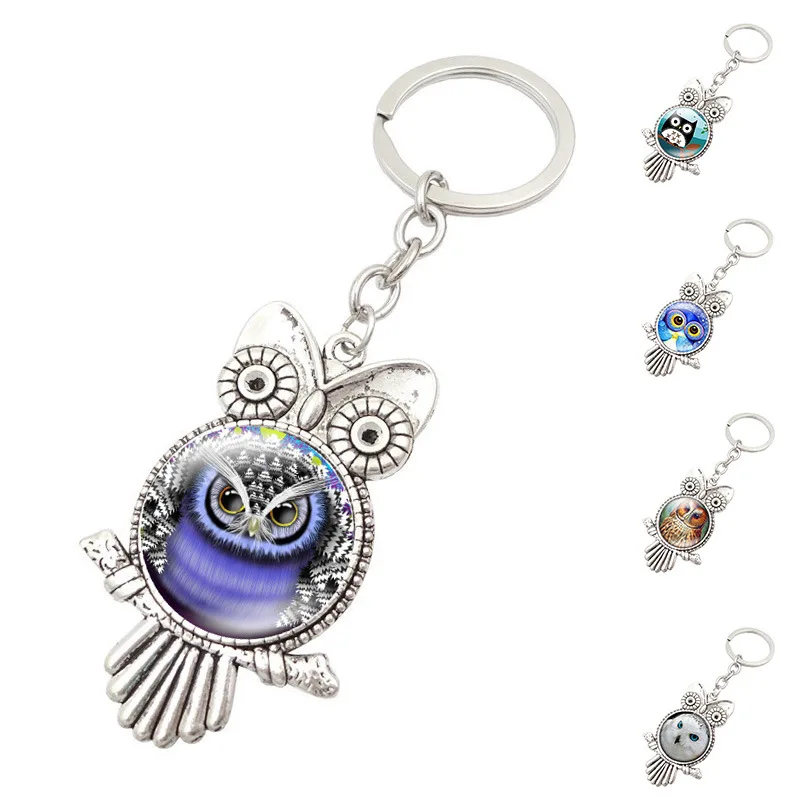

Retro Owl Time Gem Metal Key Cap European And American-Style Hot Glass Key CAP Women's Clothing Accessories