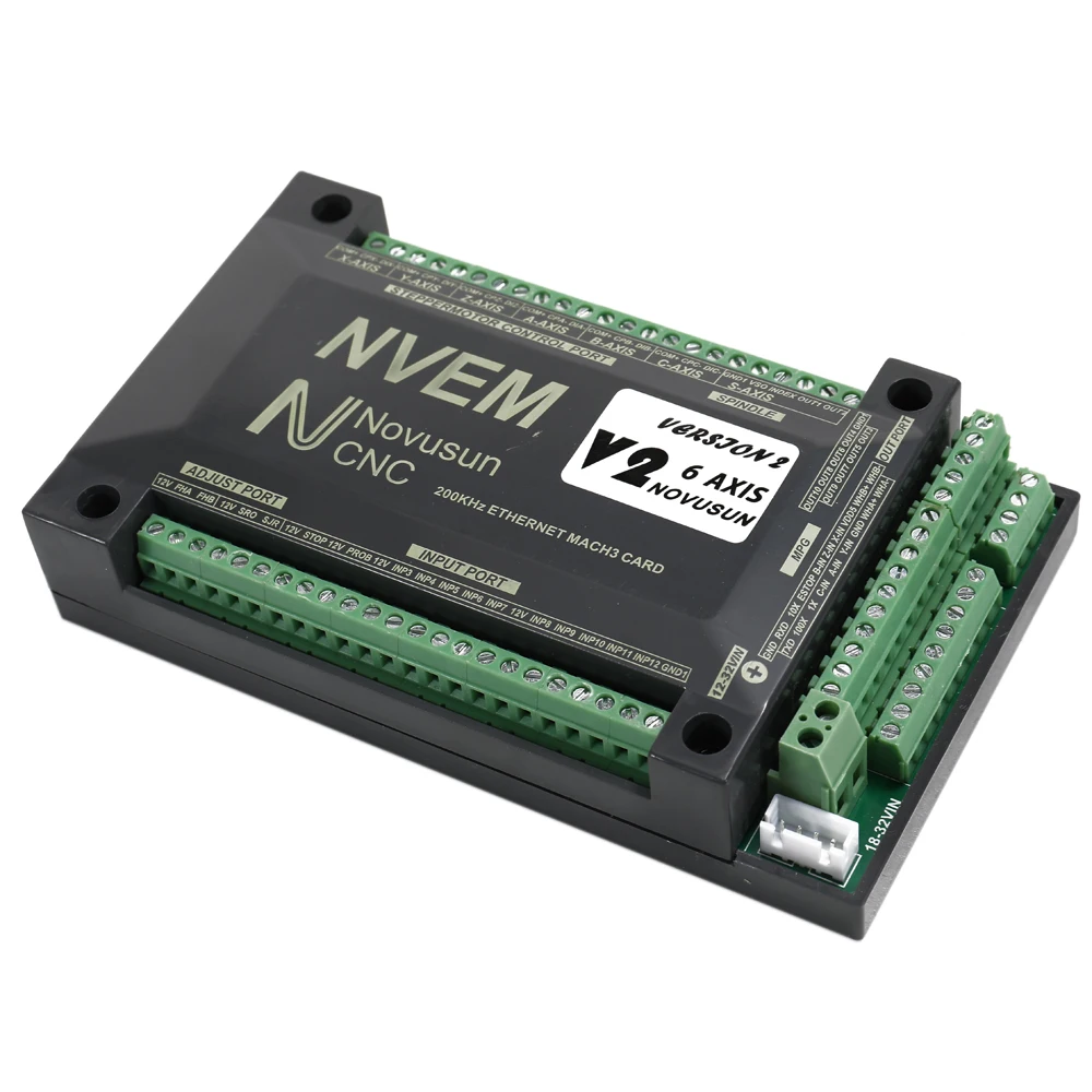 Для MACH3 Ethernet интерфейс NVUM 6 оси ЧПУ контроллер 200 кГц плата карты для шагового двигателя S08 Прямая поставка