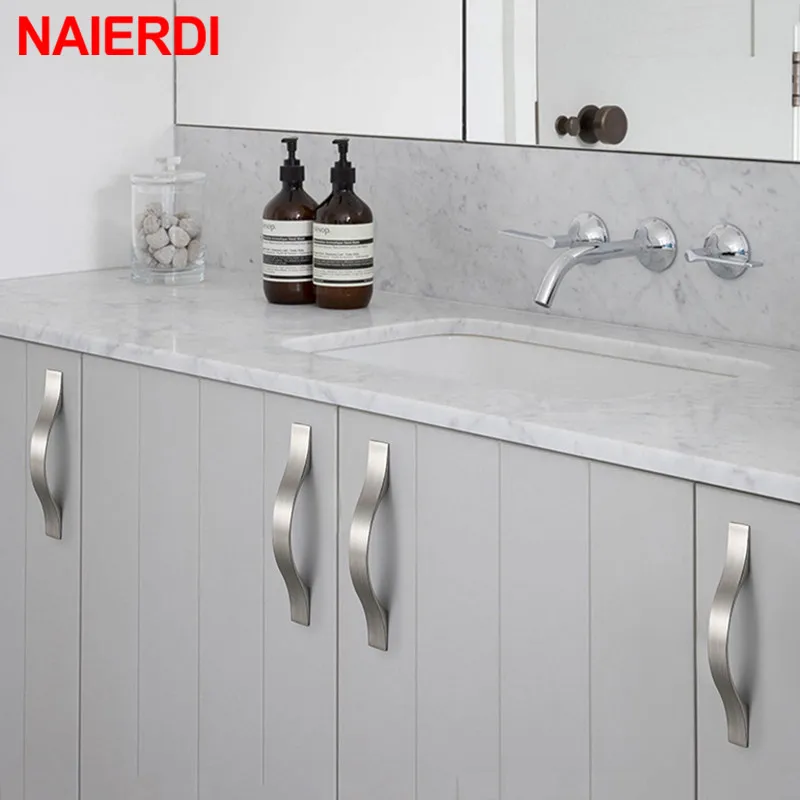 Kitchen Door Handles Modern Style Aluminum Alloy Hardware For Cabinet Drawer Wardrobe