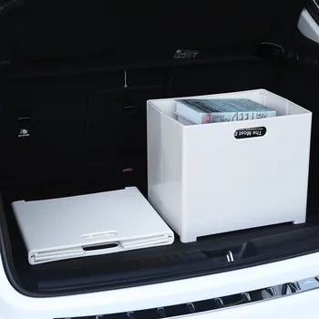 

Car Storage Box Large Student Bookcase Plastic Dirty Clothes Basket Household Bathroom Foldable