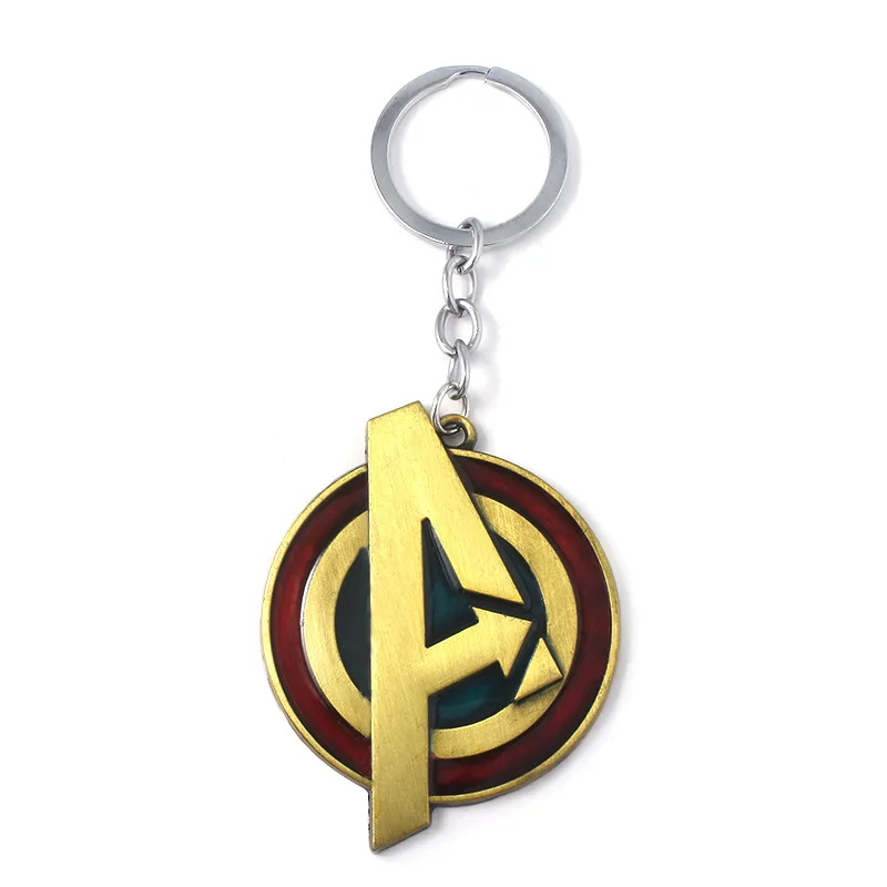 Аниме брелок Marvel Мстители Капитан Америка щит брелки маска Железного человека брелок Супермена ключ подарок игрушки Мужская подвеска - Цвет: Avengers 03