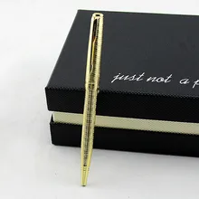 Бизнес офисная металлическая шариковая ручка высокого класса золото 0,7 мм синие чернила Бизнес Ручки для подписи с подарочной коробкой письма канцелярские принадлежности
