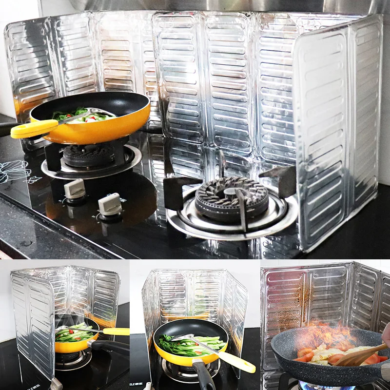 1PC Aluminium Oil Splash Guard Splatter Protection Gas Stove Screen Cover Anti Shield Kitchen Cooking Tools | Дом и сад