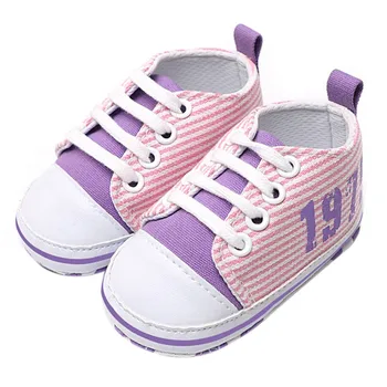 

Fashion baby Shoes First Walkers Shoes Striped Navy Print Baby Casual Lace Shoes Soft Infant Shoes