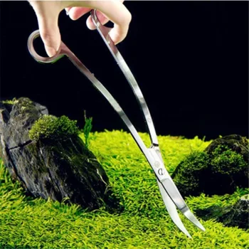 

Plant Tank Wave scissor curved Stainless Steel tijera tesoura clean tool water grass waterweed Clipper 10'' Aquotic Aquarium