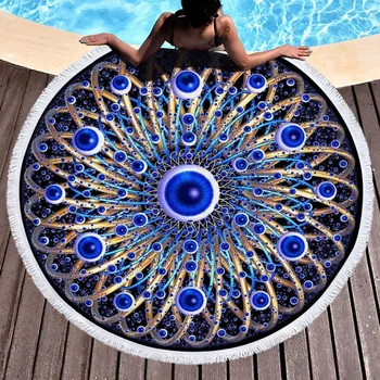 

Cute Beach Towels Digital Circle Printed Bohemia Sunbath Towels Decor Toalha De Praia