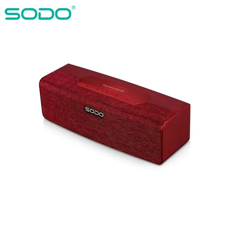 Красный Беспроводной Bluetooth динамик SODO портативный динамик с HD звуком и басами Встроенный микрофон динамик совместим с телефоном планшет ТВ - Цвет: Красный