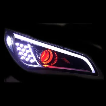 

Headlight assembly for hyundai sonata 9th 2015-16 LED angel eye turn signal Bi-lens HID bulbs 65W Ballast, left or right