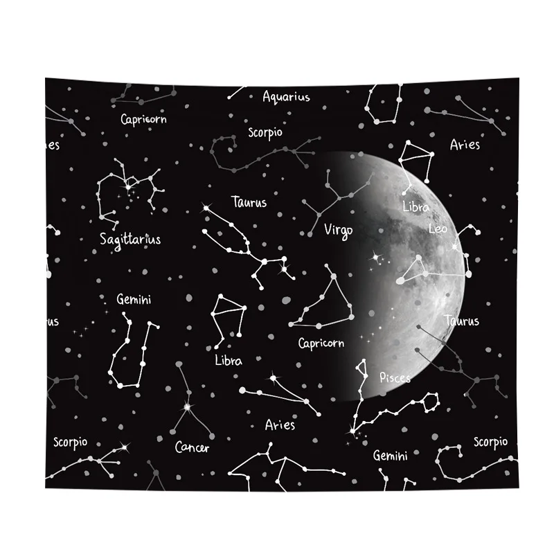

Dark Space Universe Starry Sky Night Flicker Constellation Moon Nebula Hanging Trippy Tapestry Wall Decor Bed Living Room Dorm