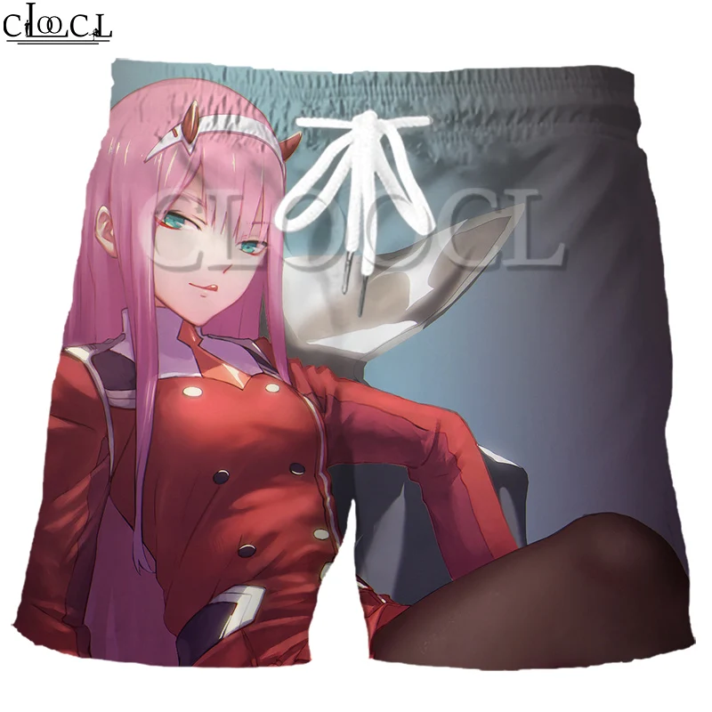 CLOOCL Anime Darling In The Franxx Zero Two Shorts Fashion Casual Beach Pants 3D Print Men Sports Hip Hop Summer Leisure