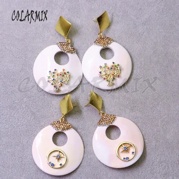 

3Pairs mix charm Shell earring Big dangle drop earrings fashion earrings women accessories gift jewelry drop earrings 6172