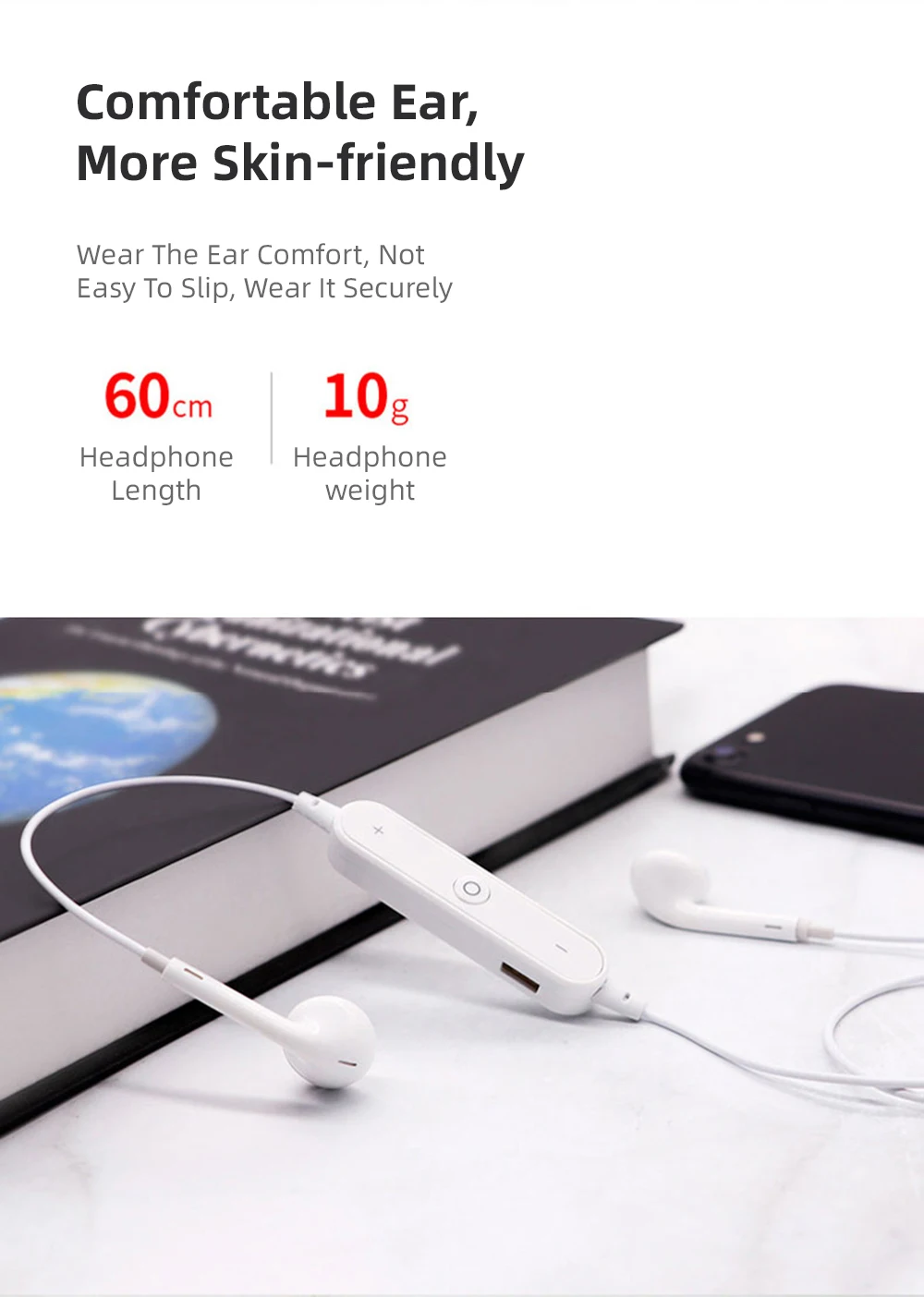 Спортивные Bluetooth наушники беспроводные S6 Стерео тяжелый бас HIFI шумоподавление в ухо Шея монтируется гарнитура смартфон для Xiaomi